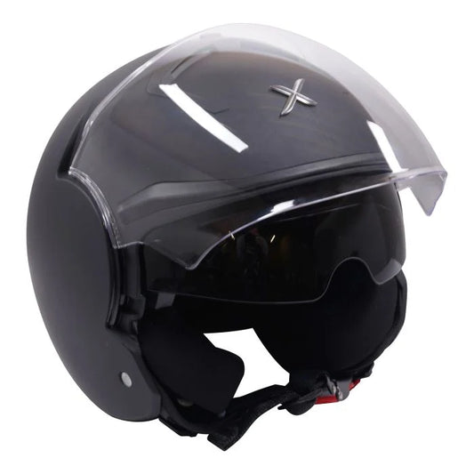 Axor Striker Open Face Motorcycle Helmet – Matt Black
