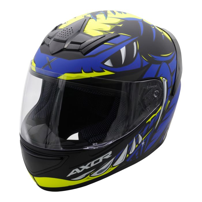 Axor Helmet Rage Full Face - Python Blue Yellow Black Matt