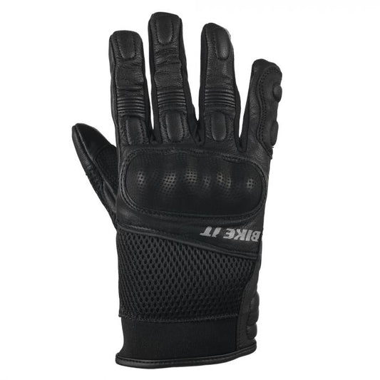 Bike It 'UFG' Ultimate Streetfighter Leather Motorcycle Glove (Black)