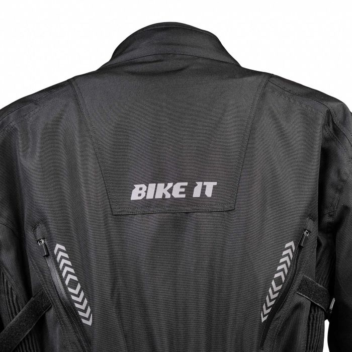 Bike It 'Triple Black' All-Weather Waterproof Adventure Touring Motorcycle Jacket