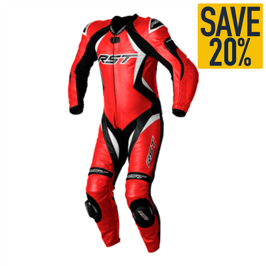 RST TRACTECH EVO 4 CE MENS LEATHER SUIT RED